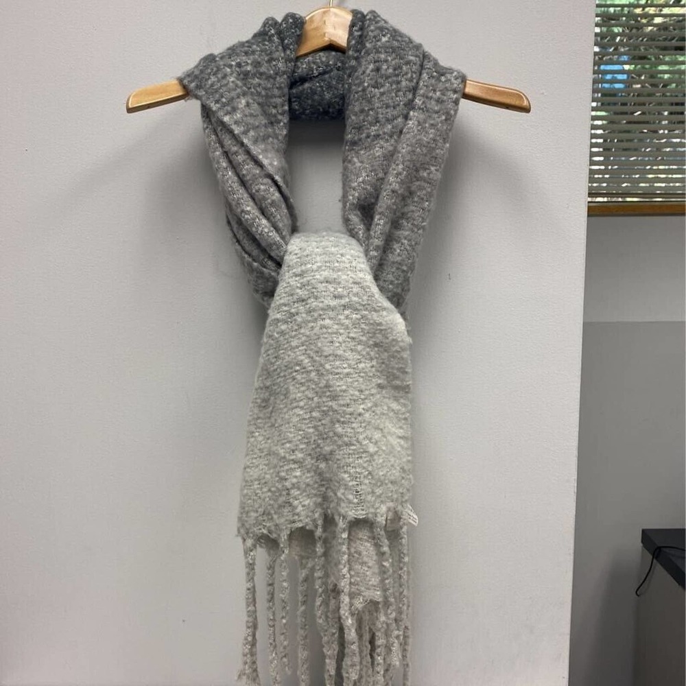 Grey Ombre Scarf-Blanket